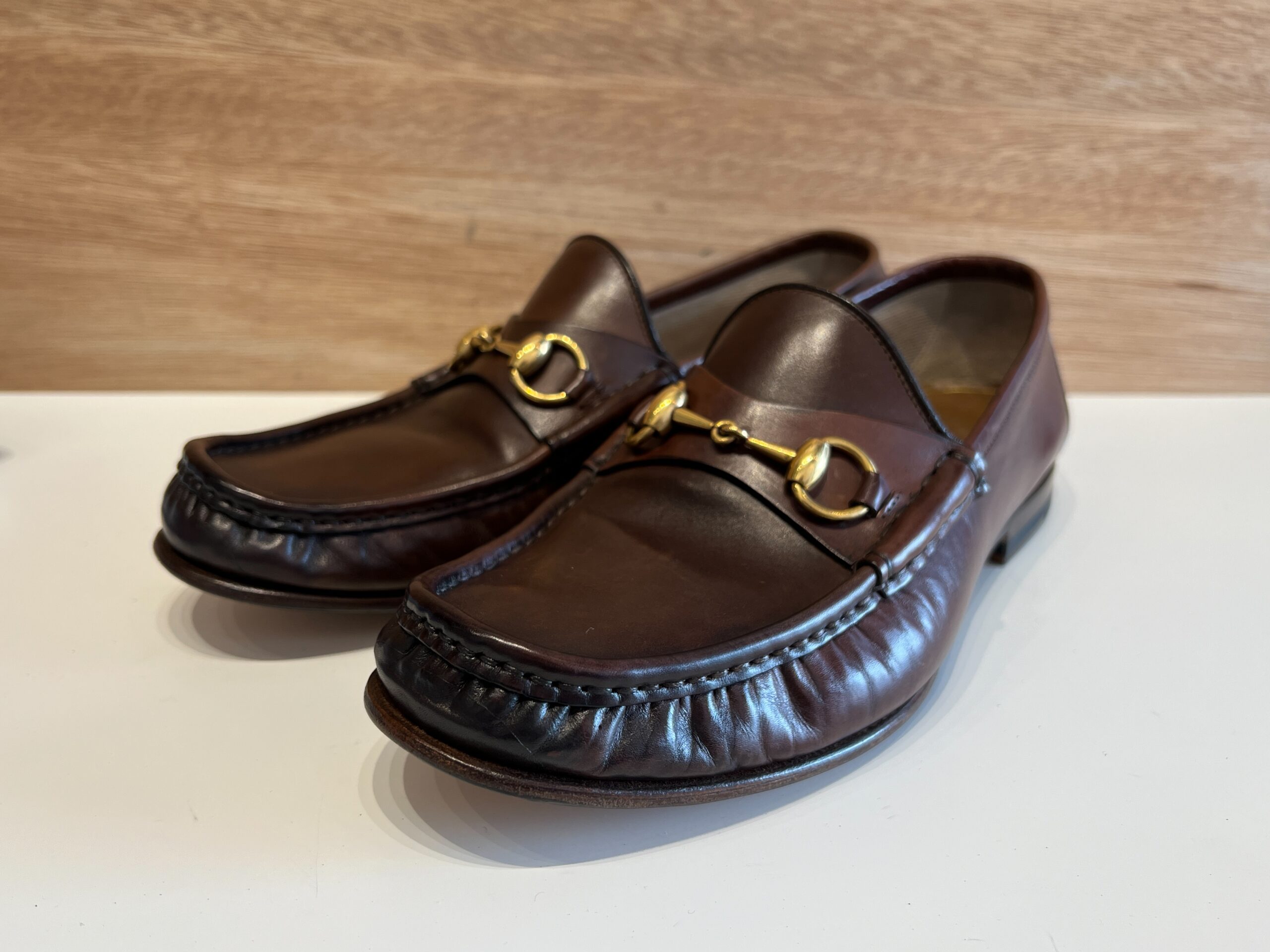 GUCCIの革切れ補修・オールソールの仕上がり